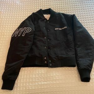 New York Pilates Core Cult Black Bomber in XS originally $210 Brand New 🔥